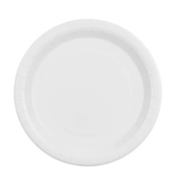 Talerzyki papierowe, biały, 23cm