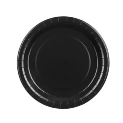 Talerzyki papierowe, czarny, 23cm / 6szt.