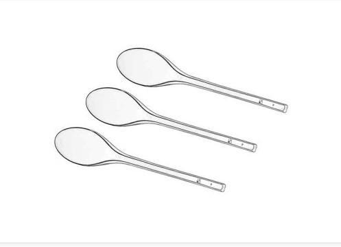 Łyżeczki wielokrotnego użytku 12,5cm transparentne