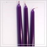 Świeca Gładka stożek z połyskiem metalic 250/1szt.