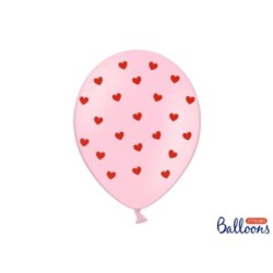 Balony 30 cm, Serca, Pastel Baby Pink
