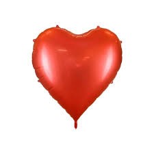 Balon foliowy Serce XXL, 136x129 cm, czerwony