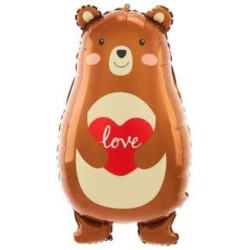 Balon foliowy Miś z sercem Love 48x79cm