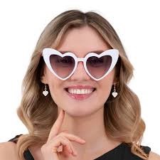 Okulary przeciwsłoneczne Serca białe