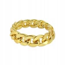 Bransoleta łańcuch złoty Disco lata 80-te