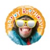 Balon foliowy 18" SHP - Smiling chimp Birthday