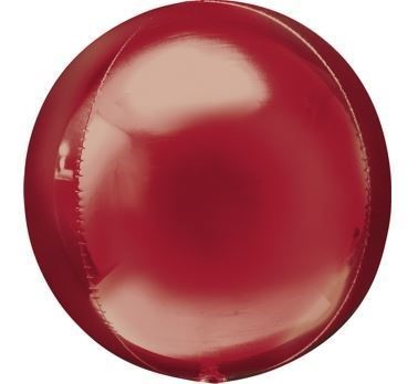 Balon foliowy Orbz - kula czerwony 38 x 40 cm