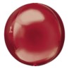 Balon foliowy Orbz - kula czerwony 38 x 40 cm