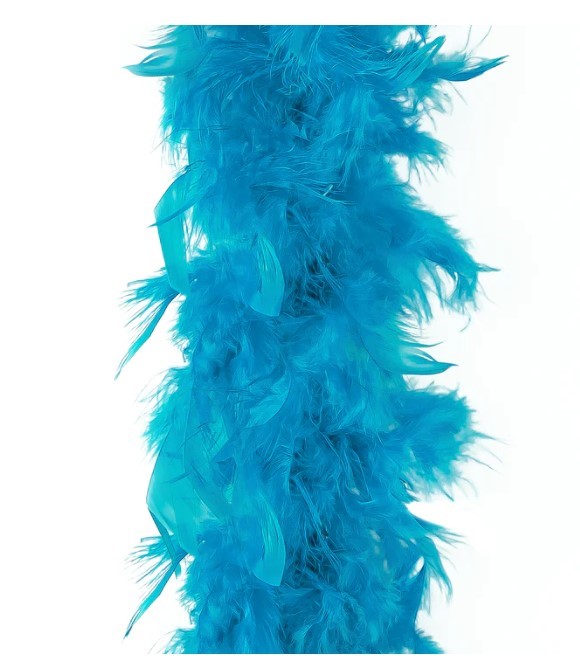 Boa z piór niebieskie 190cm