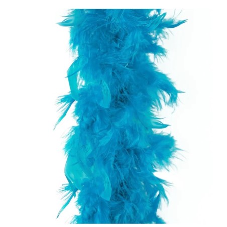 Boa z piór niebieskie 190cm