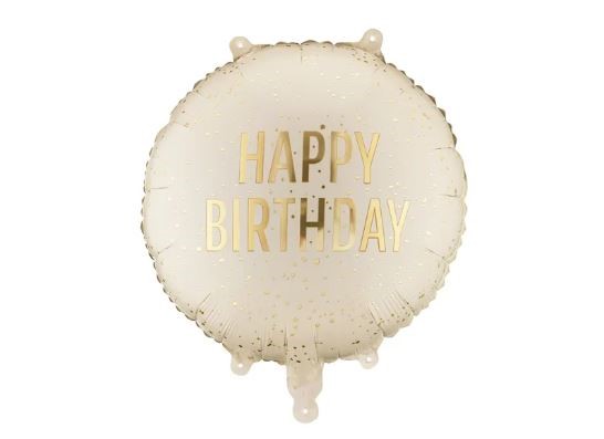 Balon foliowy pastylka Happy Birthday, 35x35 cm,