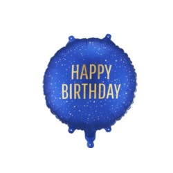 Balon foliowy pastylka Happy Birthday, 35x35 cm