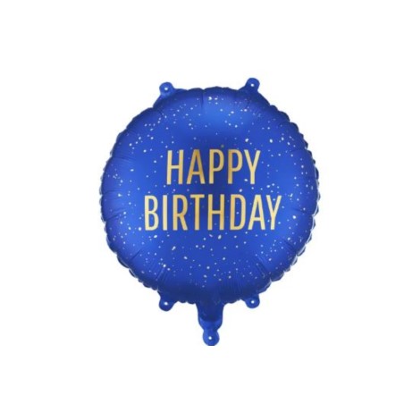 Balon foliowy pastylka Happy Birthday, 35x35 cm