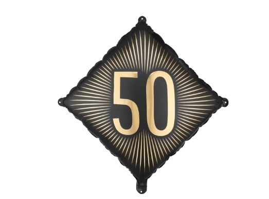 Balon foliowy ''50'', 46x46 cm, mix