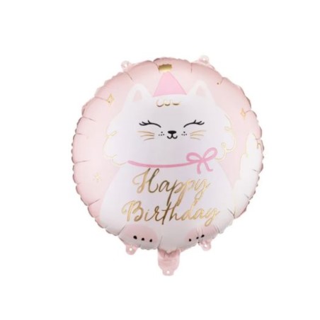 Balon foliowy pastylka Kotek, 35x35 cm, mix