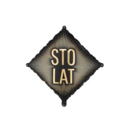 Balon foliowy ''Sto lat'', 46x46 cm, mix