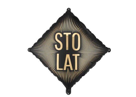 Balon foliowy ''Sto lat'', 46x46 cm, mix