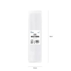 Organza gładka biała 0,16x9m