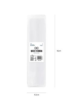 Organza gładka biała 0,16x9m