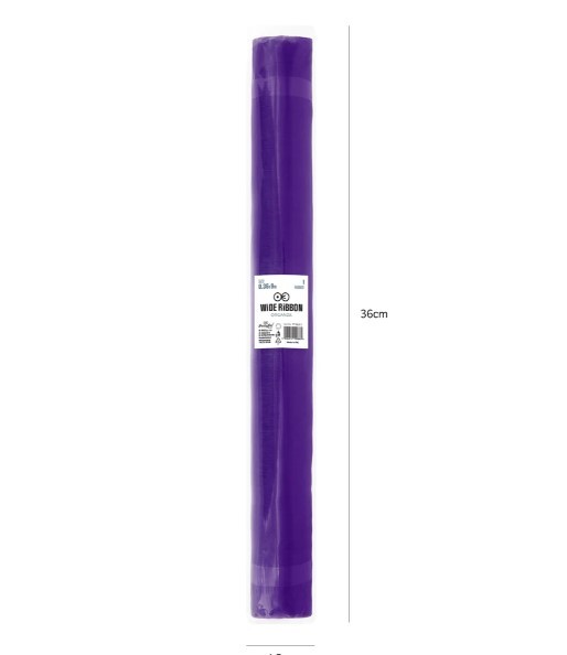 Organza gładka fioletowa 0,36x9m