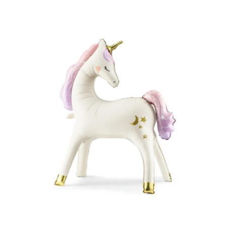 Stojący balon foliowy Jednorożec, 95x86 cm