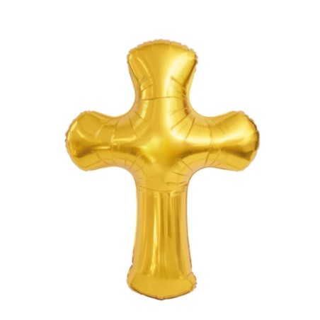 Balon foliowy Krzyż złoty 85x120cm