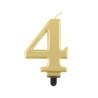 Świeczka cyferka 4, metalik złota, 8,0 cm