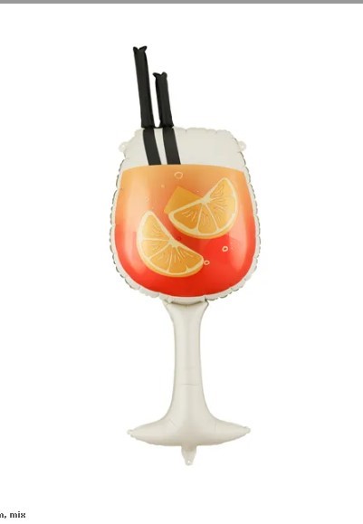 Balon foliowy Drink, 34x100 cm, mix
