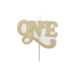 Świeczka urodzinowa ''ONE'', 3.8x6.5 cm