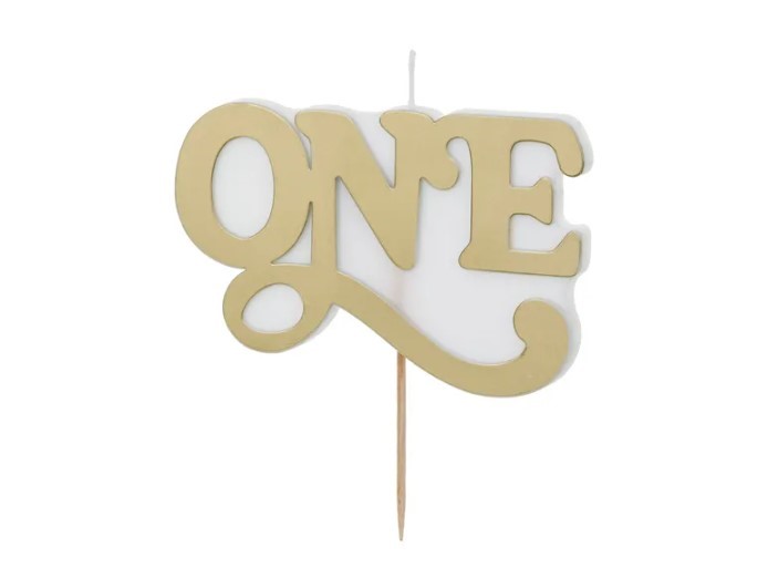 Świeczka urodzinowa ''ONE'', 3.8x6.5 cm