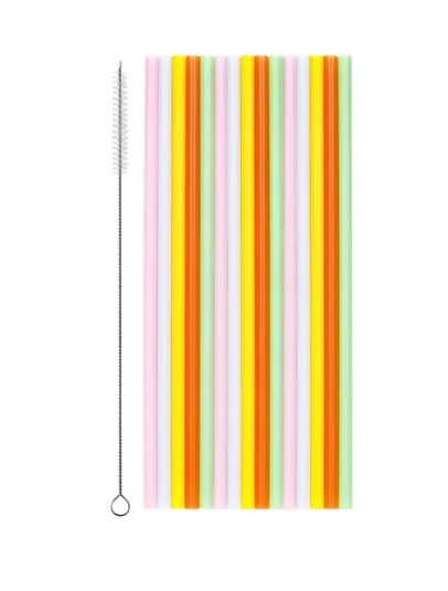 Słomki plastikowe, 20 cm, mix