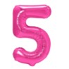 Balony foliowe ciemnoróżowe 40cm "5"