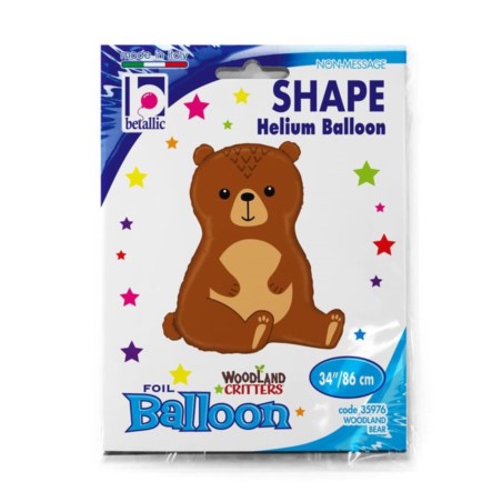 Balon Grabo 34" Woodland Bear Single Pack
