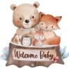 Balon foliowy Grabo Welcome baby Zwierzątka leśne