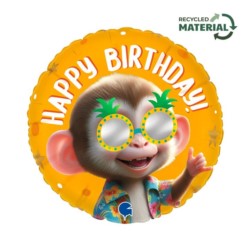 Balon foliowy Grabo 18'', Cool Monkey Birthday