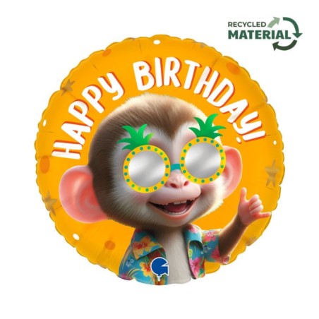 Balon foliowy Grabo 18'', Cool Monkey Birthday