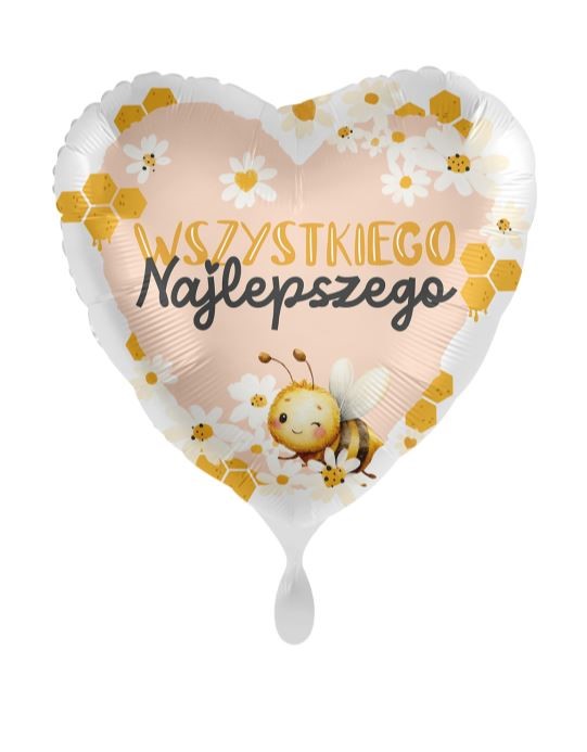 Balon foliowy serce Wszystkiego Najlepszego 43cm
