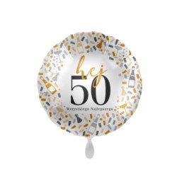 Balon foliowy Hej 50, Wszystkiego Najlepszego 43cm