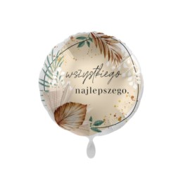 Balon foliowy Boho Wszystkiego Najlepszego 43cm