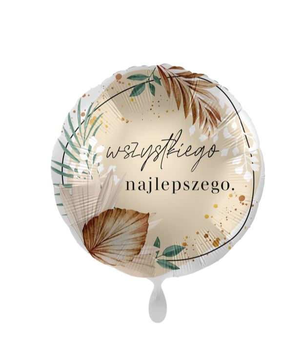 Balon foliowy Boho Wszystkiego Najlepszego 43cm
