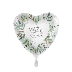 Balon Premioloon 18'' (43cm)  Mąż & Żona- natur...