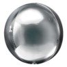 Balon, foliowy 15" ORBZ - kula srebrna