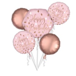 Bukiet balonów Blush Birthday 5szt.