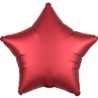 Balon foliowy satynowy gwiazda czerwona 43cm
