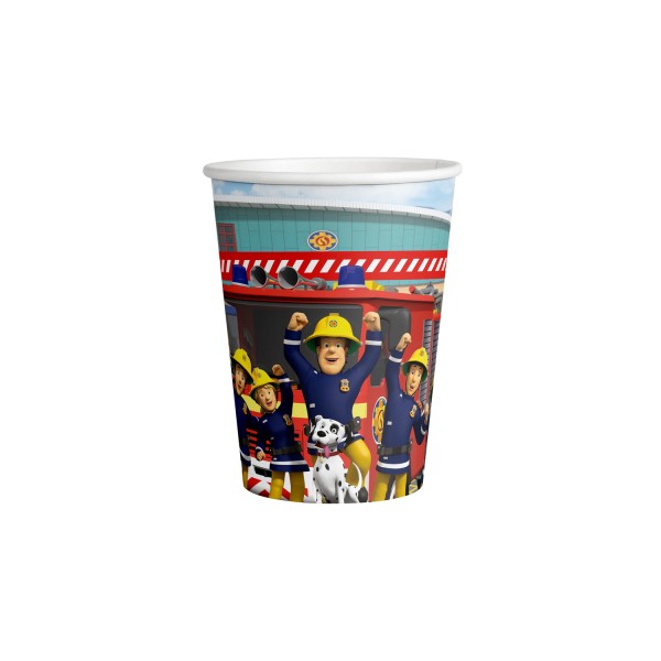 Kubki Fireman Sam papier 250 ml / 8szt.