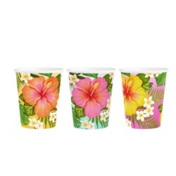 Kubek tropikalne kwiaty Aloha 270ml 6szt.