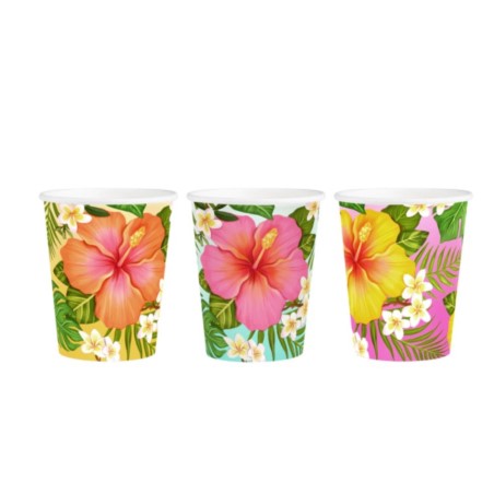 Kubek tropikalne kwiaty Aloha 270ml 6szt.