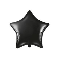 Balon foliowy Gwiazdka, 48cm, czarny 1 szt.