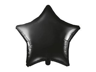 Balon foliowy Gwiazdka, 48cm, czarny 1 szt.