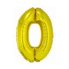 Balon foliowy Smart, Cyfra 0, złota, 76 cm